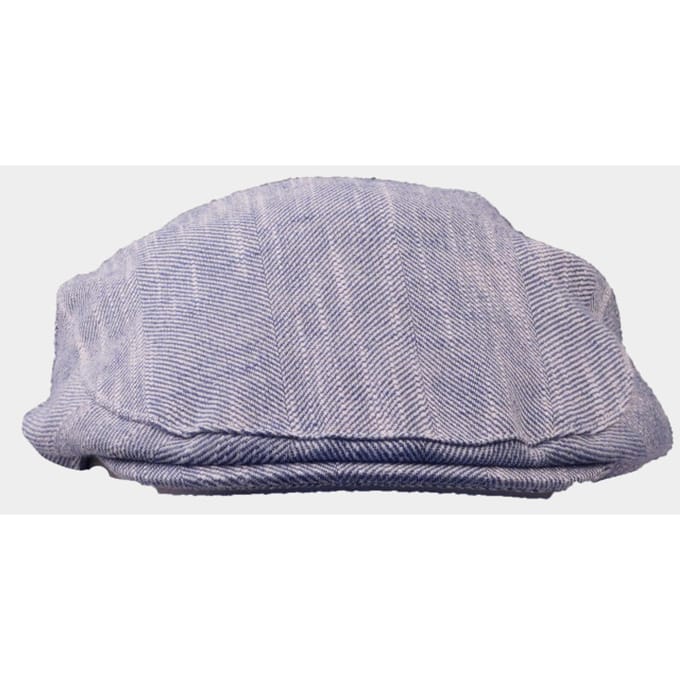 Flat cap van linnenmix model 'Jarvis'