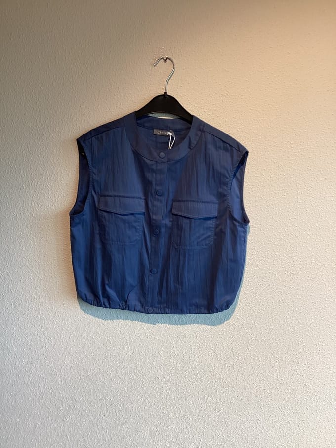 Geisha Gilet Drawstring Ink Blue Größe: S | Gilets Outlet | Damen | Blau