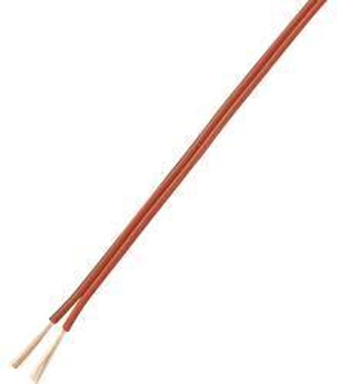 TRU COMPONENTS 1567143 Draad LiY-Z 2 x 0.40 mm² Rood, Zwart 20 m