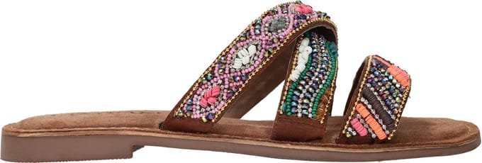 Lazamani - Charlie Dames Slippers Tan - Maat 36