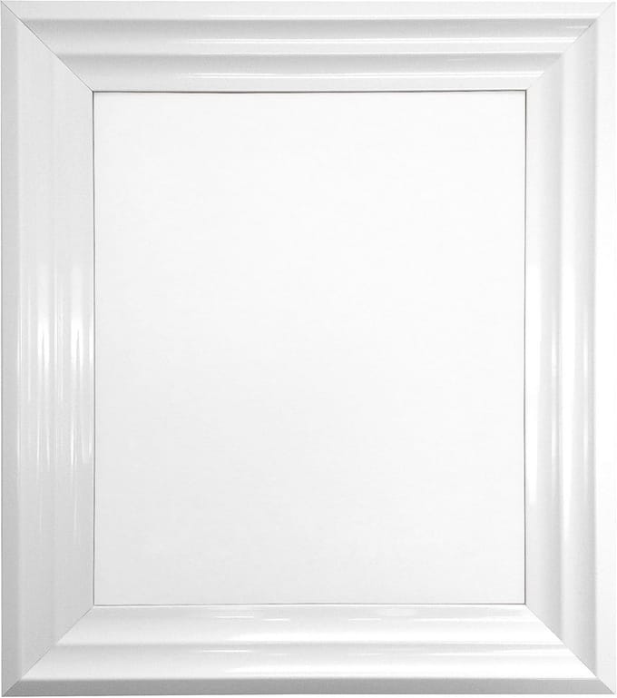 Witte Fotolijst A4 Kunststof Glas met Brede Rand