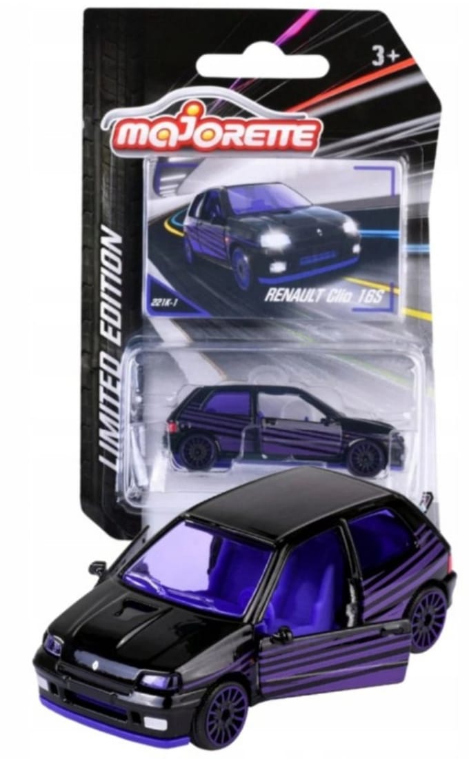 Majorette Renault Clio 16S Modelauto - Deuren Open - 1:64