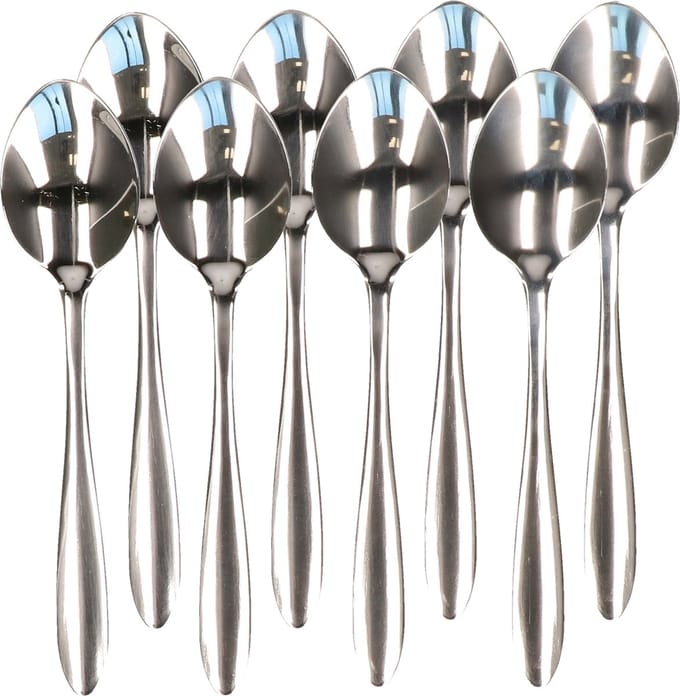 Excellent Houseware diner lepels - set van 12x - RVS - 18,5 cm - bestekset