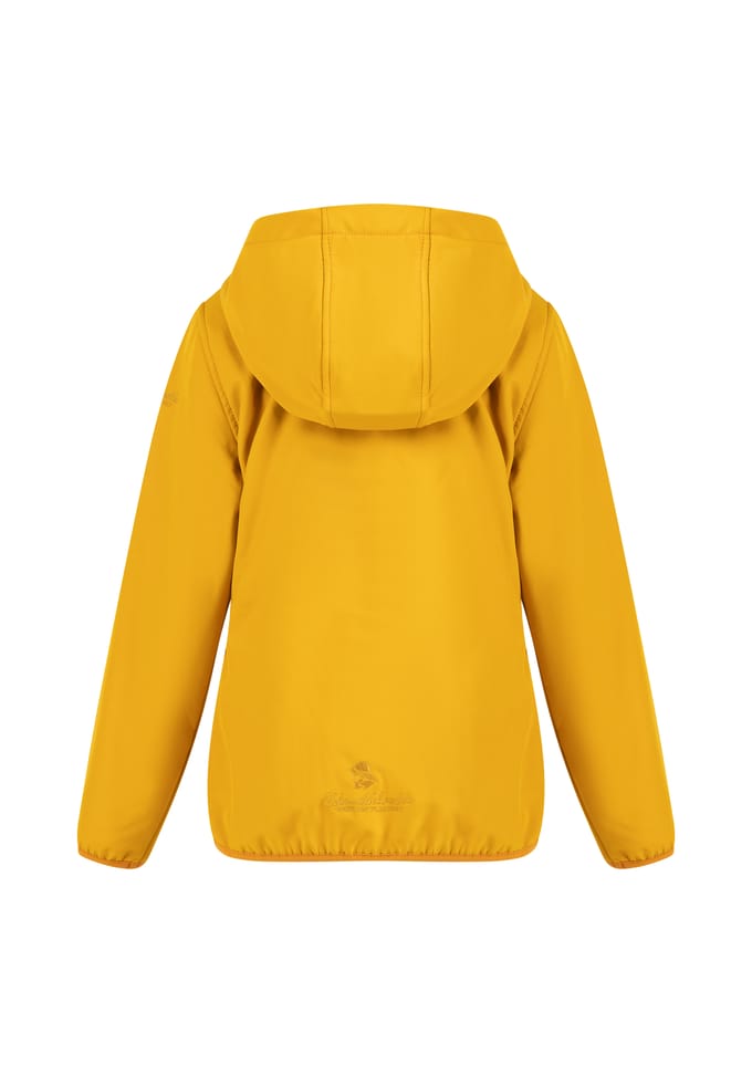 Schmuddelwedda softshell jas jonge mosterd