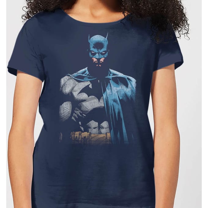 DC Comics Batman Close Up Dames T-shirt - Navy - S