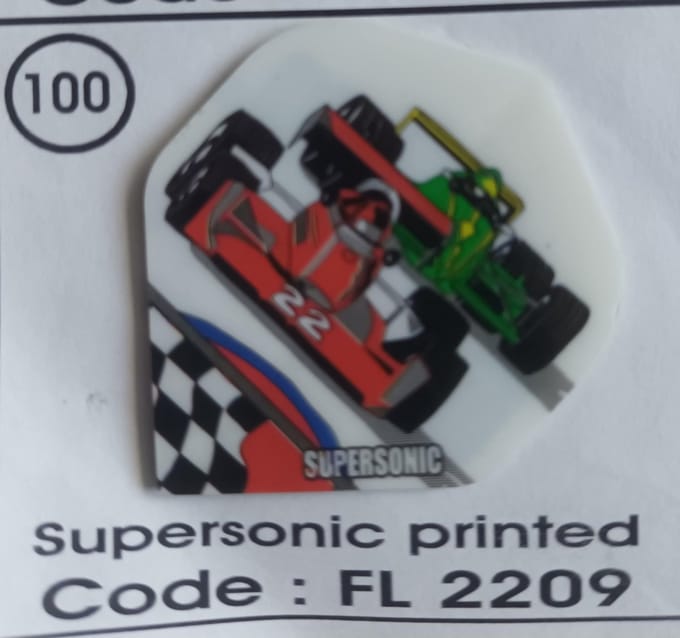 Dart Flights - 10 sets (30 stuks) - 100 micro - Supersonic - FL2209 - race auto