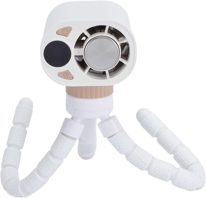 Draagbare Baby Ventilator - Kinderwagen Koeler - Koel Blijven - Flexibele Octopus Mount - 19.5D x 10B x 7H cm