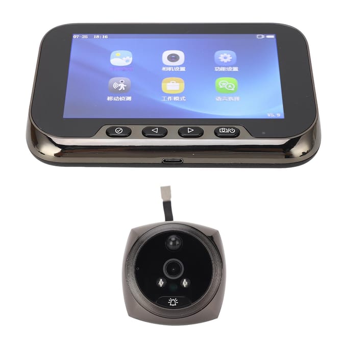 Deurcamera Deurkijkgaatje Camera Voorkant 1080P Video Deurbel Slim Elektronisch Bewegingsdetectie 2MP 4,5 inch