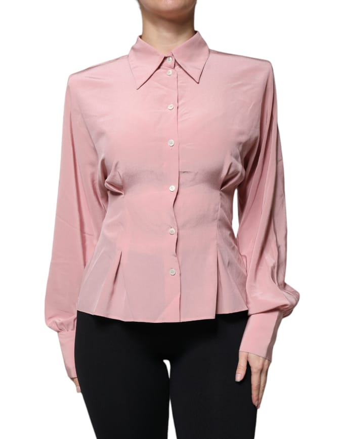 Zijden Blouse Met Lange Mouwen