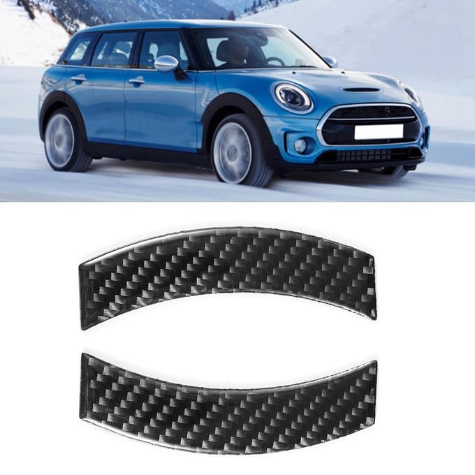 2 stuks Koolstofvezel Auto Console Navigatie Frame Trim Stickers Passend voor Mini Cooper Countryman F60 black