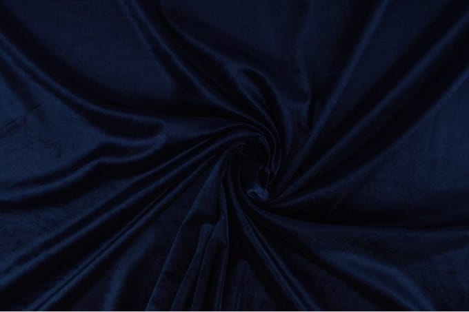 Stretch fluweel - Marineblauw - 1 meter - Per meter - Velvet stof
