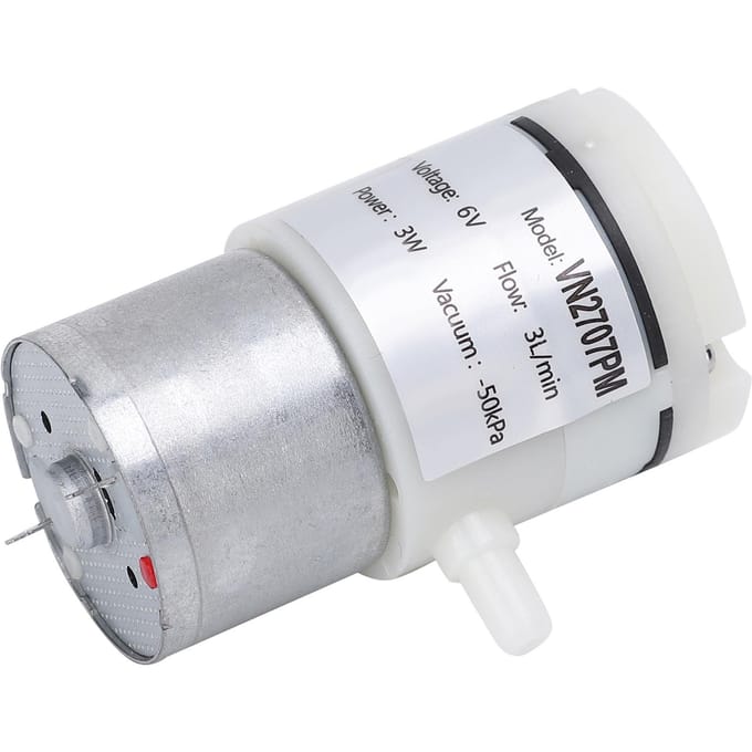3 Stuks Micro Diafragma Pomp 3L/min Debiet Vacuüm Water Pomp Machine voor Aquarium DC6V