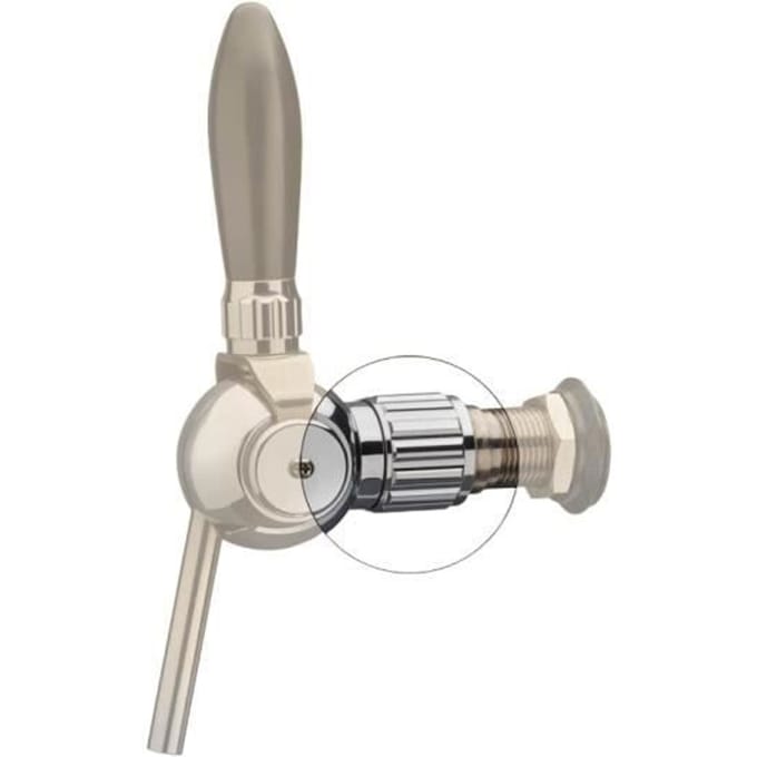 Biertap, Compensatorkraan - Cosmo, verchroomd met compensator stalen as 5/8, 55 mm