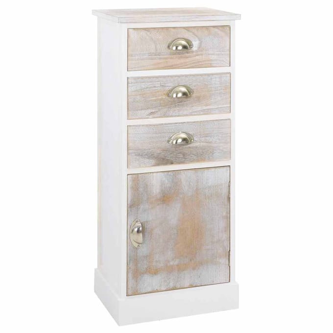 vidaXL - Bijzetkast - 38x28x86 - cm - paulowniahout