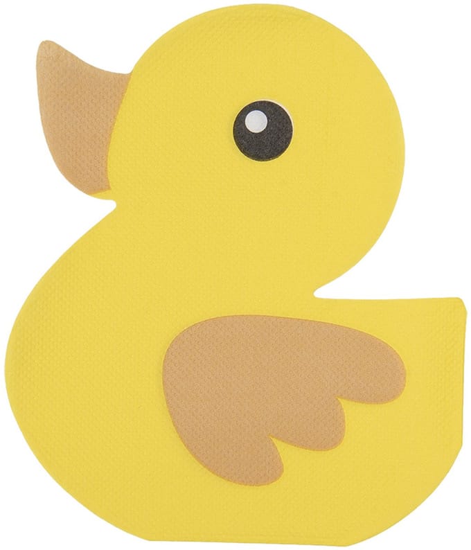 Clayre & Eef Servetten Papier Set van 20 Eend Geel Papier