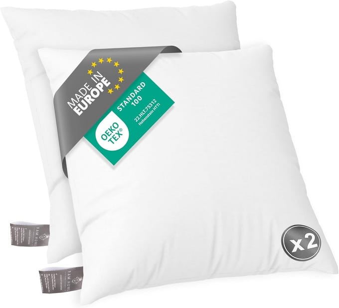 Set van 2 Zachte Microvezel Kussens 80x80cm Hypoallergeen en Wasbaar
