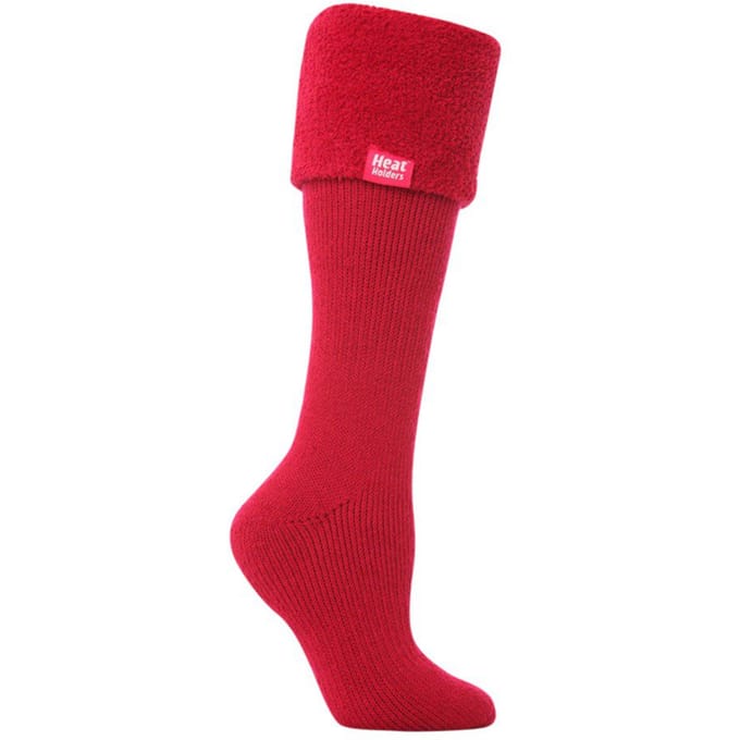 Heat Holders Dames Thermische Wellington Boot Sokken - Rood