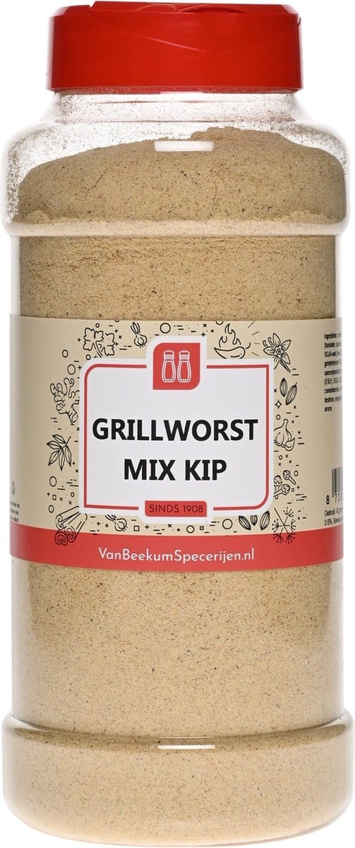 Van Beekum Specerijen - Grillworst Mix Kip - Strooibus 400 Gram