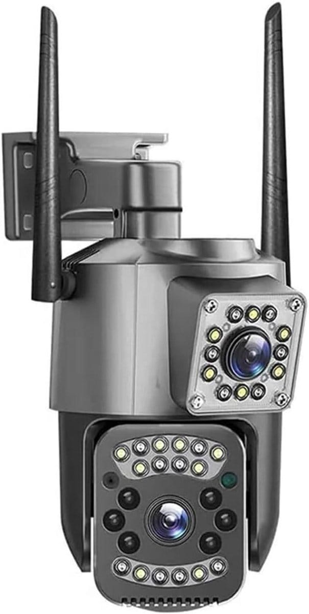 Beveiligingscamera - IP Camera - Buiten Bewaken - Dubbele Lens PTZ - 8MP - Zwart