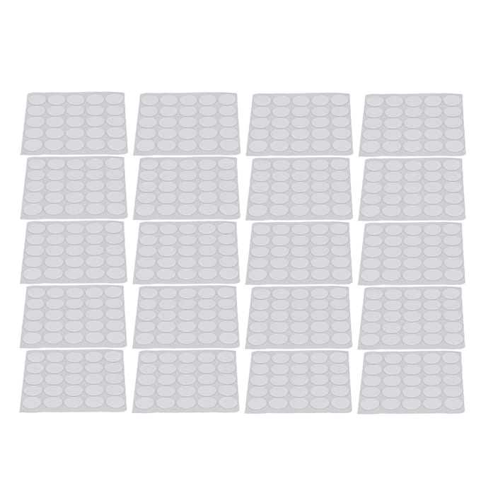 20 Feuilles Autocollants Mèche de Bougie Rond Mousse Adhésif Double Face pour Fabrication de Bougies 20x1mm white