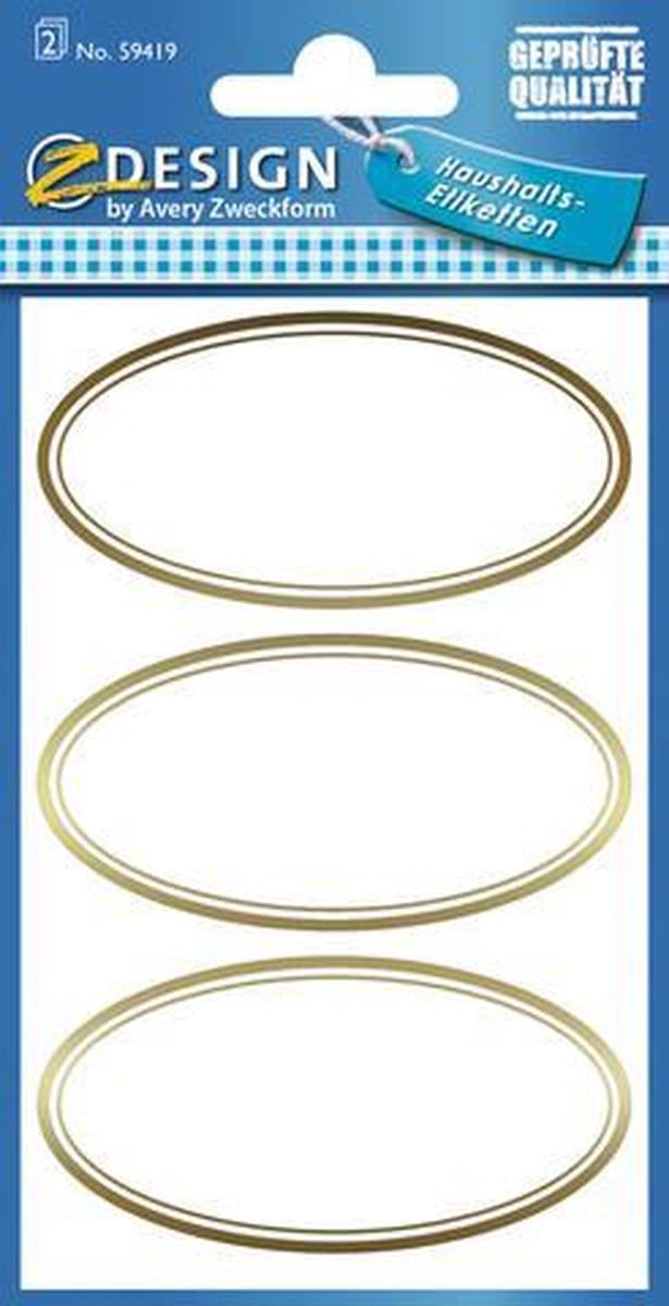 Avery huishoudetiket Z-design Home pakje a 2 vel goud