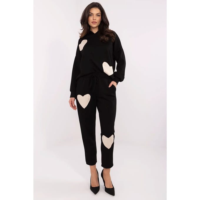 Sweet Heart Co-ord - Schwarz / Einheitsgröße