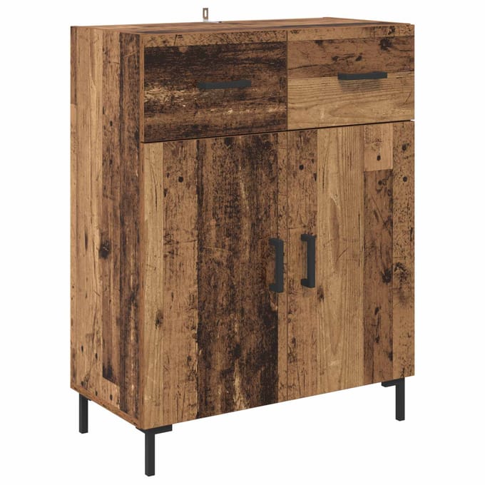 vidaXL - Dressoir - Oudhout - 69,5 - x - 34 - x - 90 - cm - Bewerkt - hout