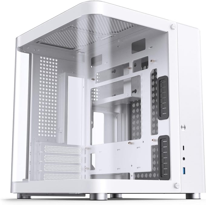 Compacte Micro-tower PC Behuizing met Gehard Glas Wit