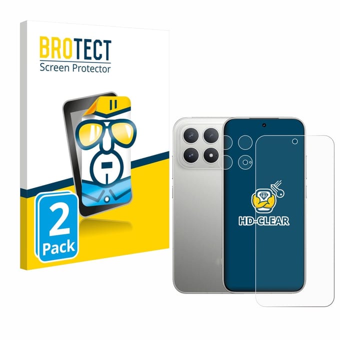 BROTECT - Screenprotector voor Xiaomi Poco F8 Pro 5G (Voor+Camera) - Folie Beschermfolie transparant 2 Stuks