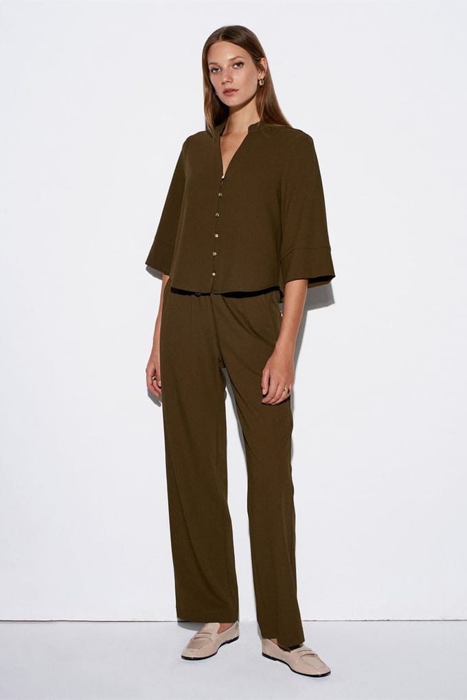 Dames Wijde Crepe Broek