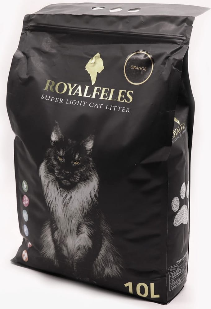 Royal Feles Super Light Cat Litter Orange Large Size 10L