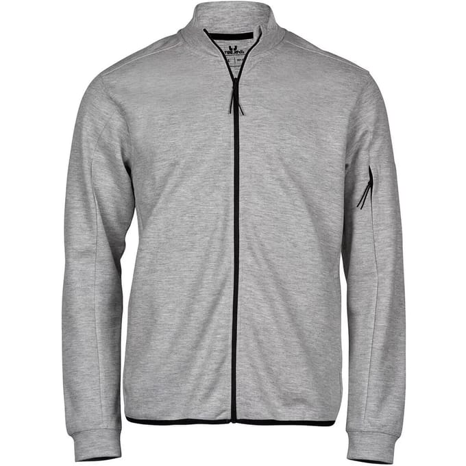 Tee Jays - Athletic Full Zip Sweat - Heather Grey - S