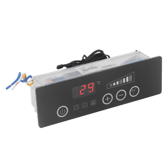Contrôleur de Température Numérique Thermostat Multifonction Haute Précision pour Réfrigérateur Serre gray
