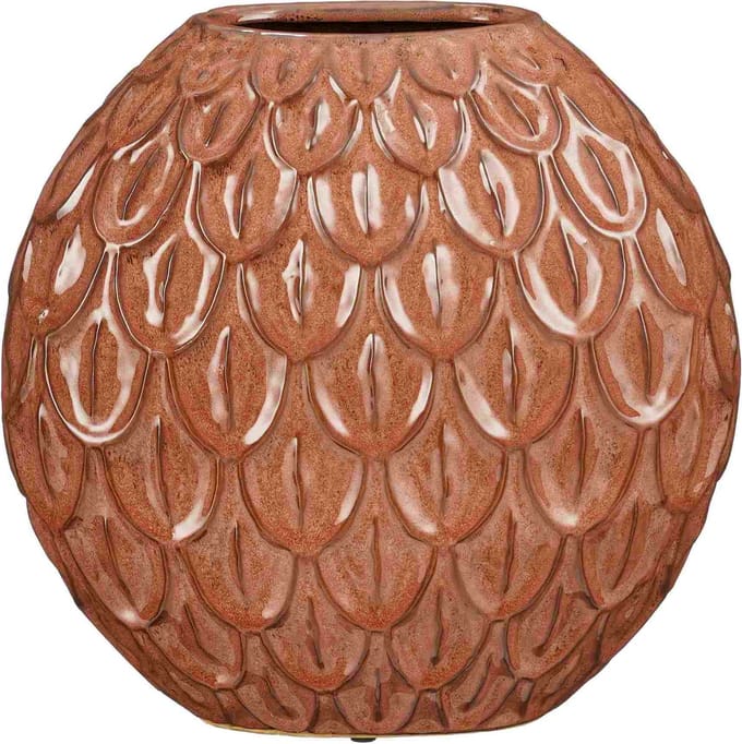 Mica Decorations Vaas Quinn - 34x17x34 cm - Keramiek - Paars