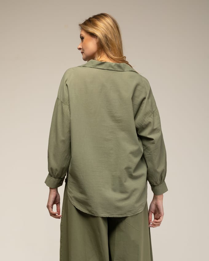 Oversized katoenen overhemd