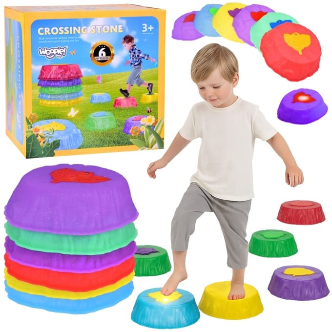 Woopie Balance Stones Gloeiende sensorische balanstraining 6 stuks