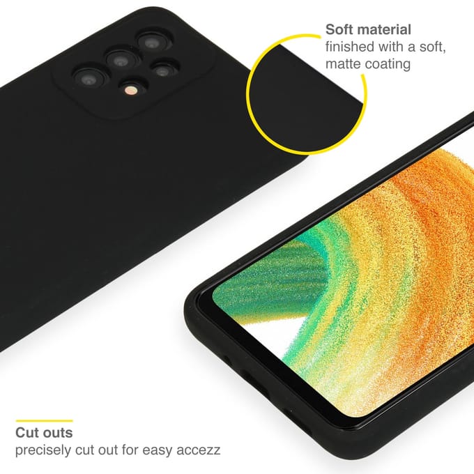 Accezz Hoesje - Geschikt voor Samsung Galaxy A33 - Liquid Silicone Backcover - Zwart