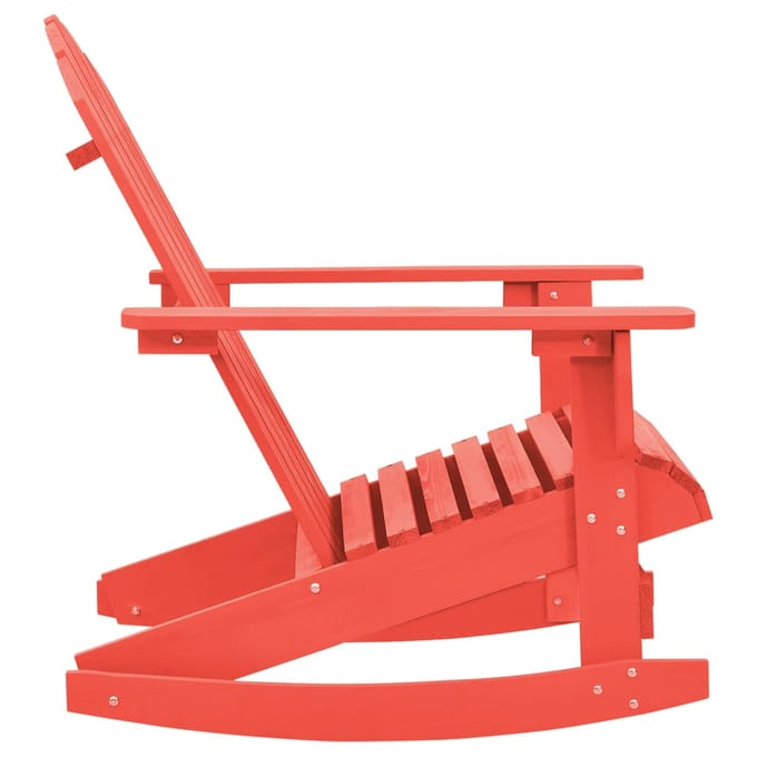 vidaXL - Schommelstoel - Adirondack - massief - vurenhout - rood