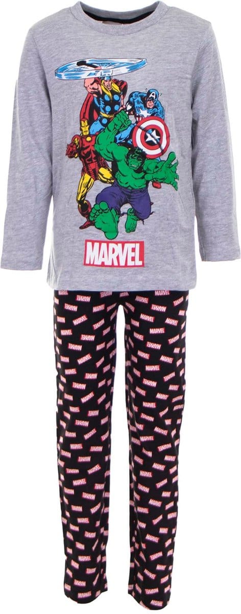 Kinderpyjama - Avengers - Grijs/Zwart - Maat 92