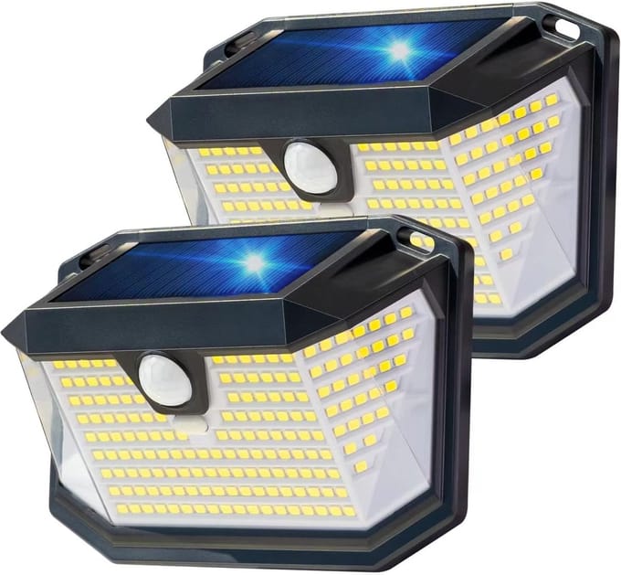 Zonne-energie Buitenverlichting met Bewegingssensor en 270° Groothoek