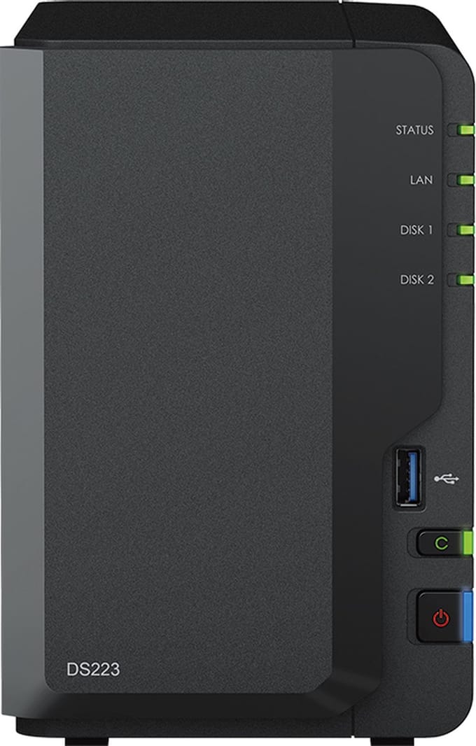 Synology DS223 - NAS - Western Digital RED 4TB (2x 2TB)
