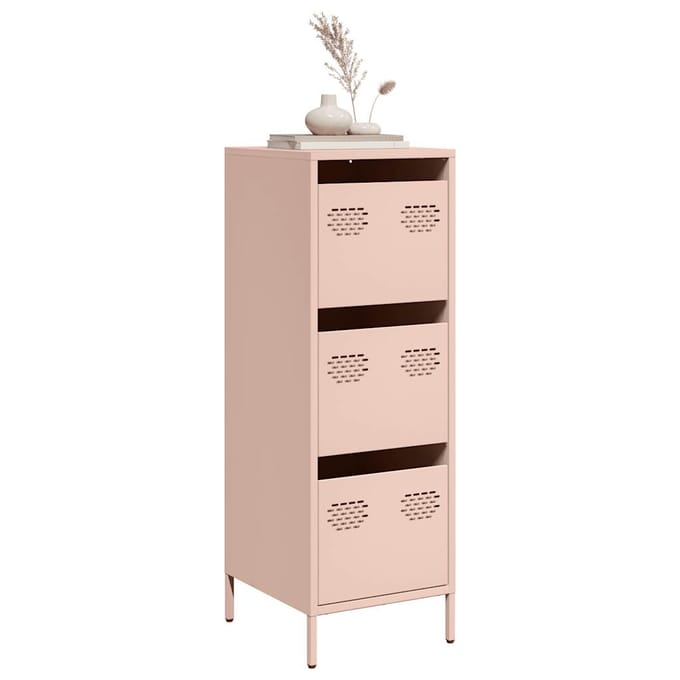vidaXL - Hoge - kast - 39x35x103,5 - cm - staal - zwart