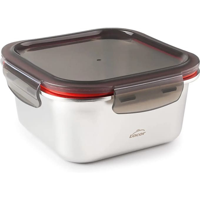 Vierkante lunchdoos Lacor Ecoinox