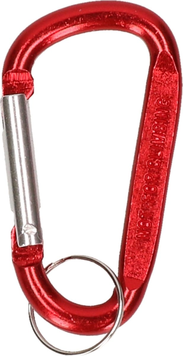 Karabijnhaak - metaal - rood - 8 cm - snaphooks - karabiners