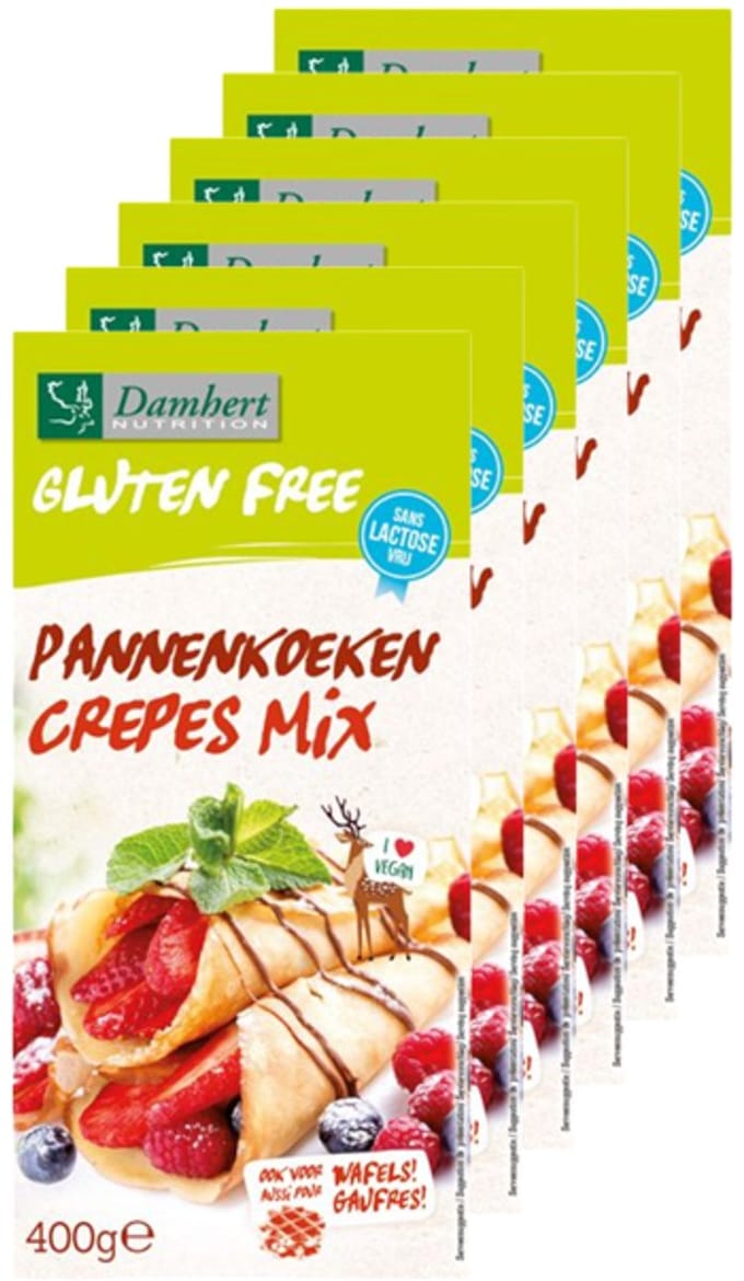 Damhert | Glutenvrij | Pannenkoekenmix | 6 stuks | 6 x 400g