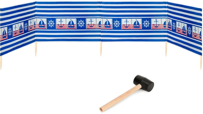 Garronda Strand Windscherm Met Stokken - Windscherm Strand – Windscherm – Rubberen hamer – GD-EX-Wb-5m