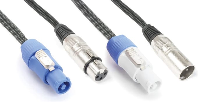 Combikabel – PD Connex LDP02 combikabel voor lichteffecten, 2 meter. Twee kabels in één!