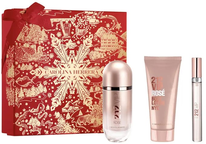 Carolina Herrera 212 Vip Rose Eau De Parfum Spray 80ml Set 3 Stuks