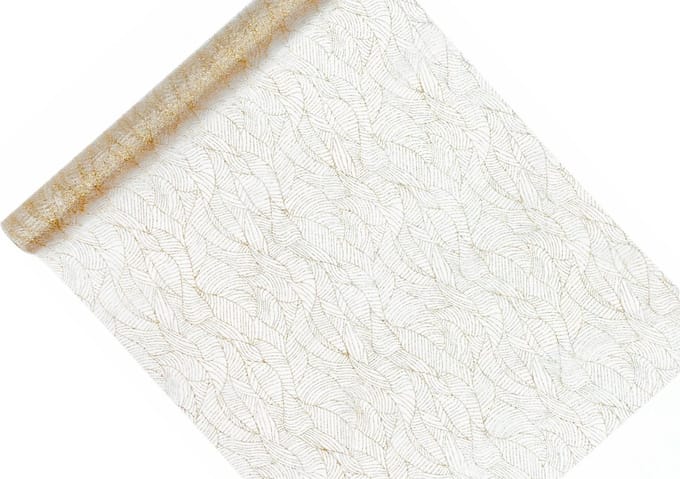 PartyDeco - Organza XL glitter goud (9 mtr)