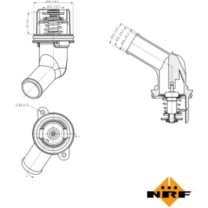 Thermostaat, koelvloeistof NRF 725055